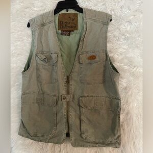 Ducks Unlimited Vintage Men’s Hunting And Fishing Front Zip Sleeveless Vest. M